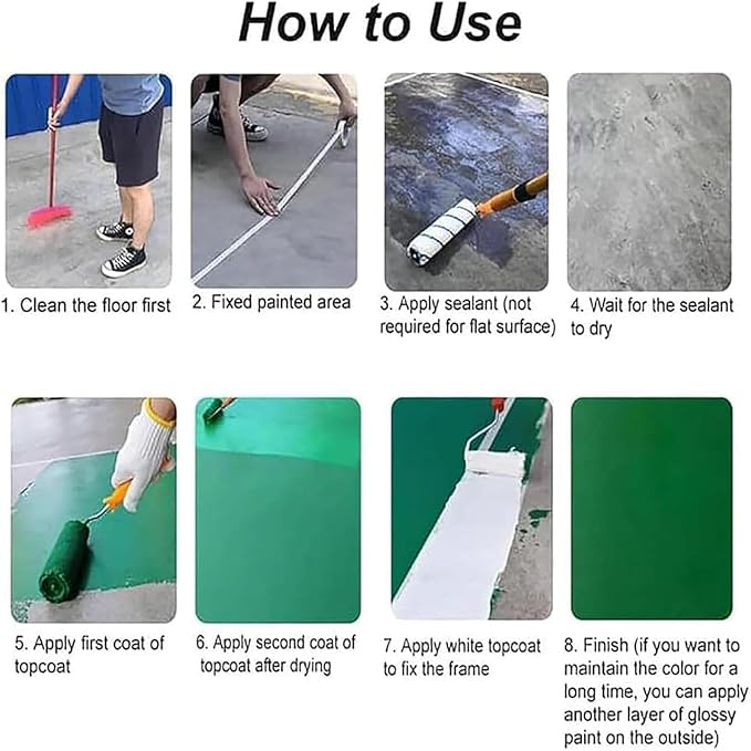 InstaCoatzy™ Waterproof Floor Paint 300 ml + 300 ml (Pack of 2)